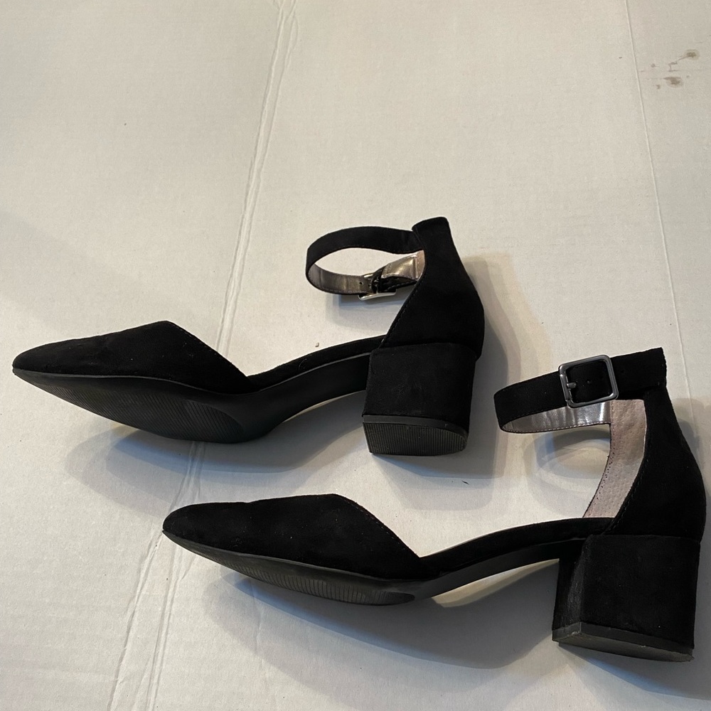 Seven Dials Black Suede Ankle Strap